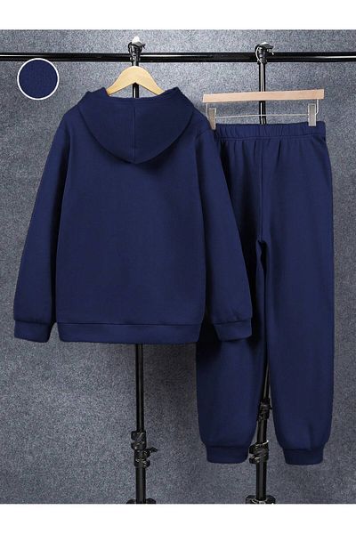 aynewmoda Set de pantaloni și hanorace calde, confortabile, pentru bărbați tineri