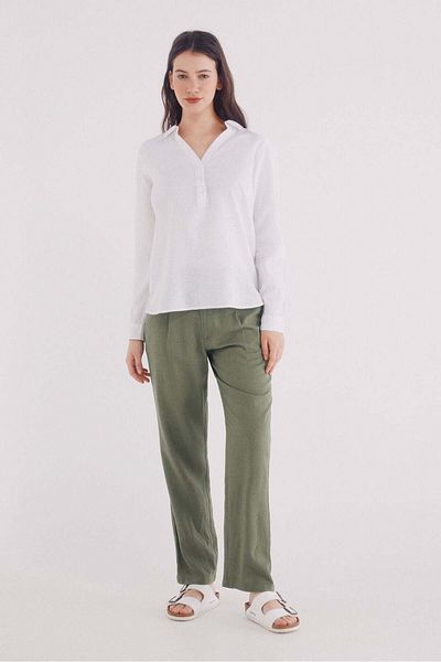 Springfield Linen Linen Polo Shirt Blouse