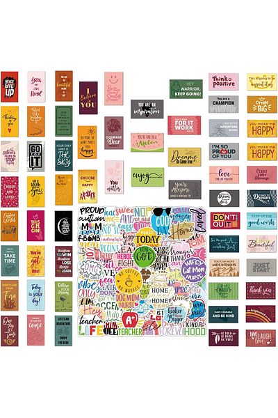 erorex 110 Pcs Motivational Quote Note Cards Encouragement Greeting Cards Affirmation Cards With