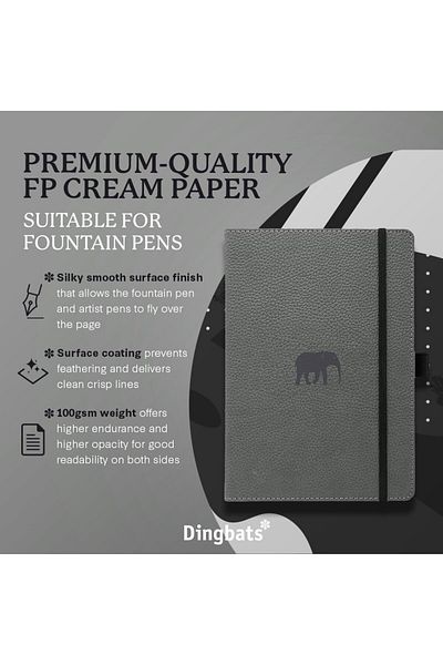 erorex A5+ Wildlife Gray Elephant Dotted