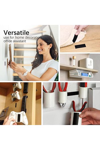 erorex 1 X 4 Inchi Hook And Loop Tape Double Command Adhesive Strip Heavy Duty Hook And Loop Tape For