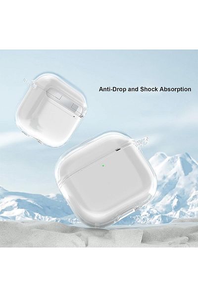 erorex جراب سيليكون Airpods Pro واقي مع سلسلة مفاتيح غطاء مقاوم للصدمات لجهاز Airpod Pro كامل