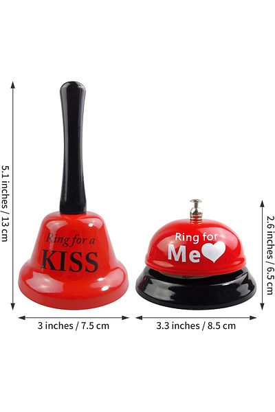 erorex 2 Pieces Call Bell Hand Bell Service Bell Bar Counter Top Service Call Bell Ring Reception Bell