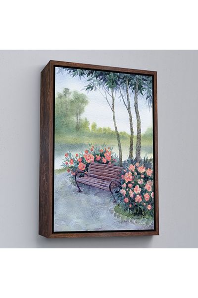 Harita Sepeti Pictură pe pânză cu flori roz cu cadru alb