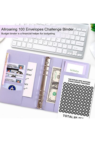 erorex 100 Envelopes Money Saving Challenge 100 Envelope Challenge Binder 100 Day Envelope Challenge Kit