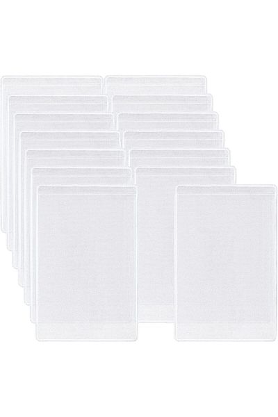 erorex 50 Pcs Clear New Medicare Card Protector Pvc Soft Waterproof Plastic Card Holder Transparent Credit