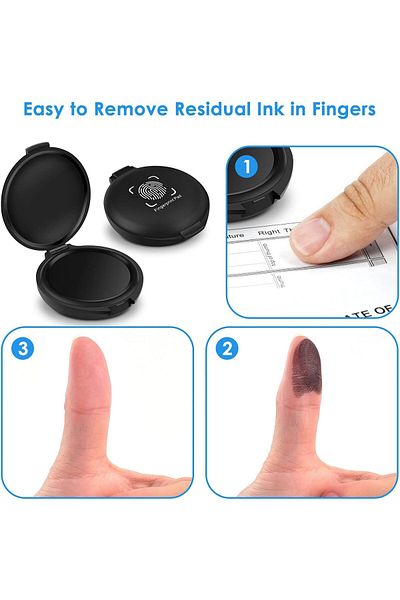 erorex Fingerprint Ink Pads Thumbprint Ink Pad For Notary Supplies Identification Security Id Fingerprint