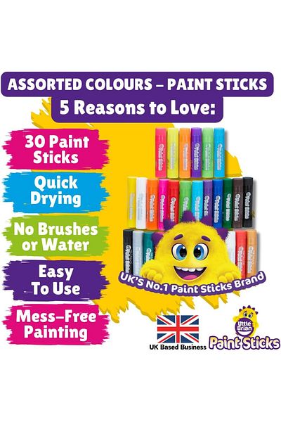erorex Paint Sticks Assorted Colors And Storage Tube 30 Pack Paint Sticks Kids Paint Pens Twist Up And