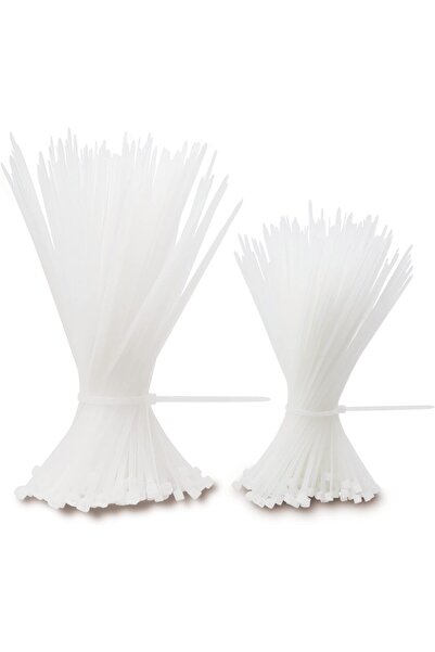 Generic ربطات كابلات شفافة، عبوة من 100 ربطة كابلات بيضاء، للاستخدام الداخلي ...