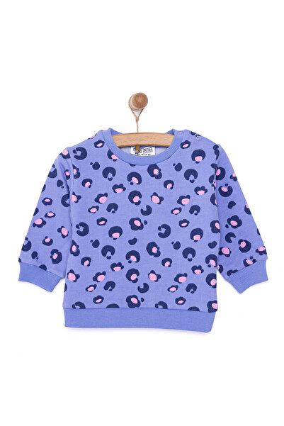 ebebek Hello Baby HelloBaby Basic Az Şardonlu Leopar Desenli Sweatshirt Kız B...