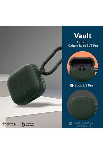 erorex Parallax For Airpods 4 Case Cover 2024 With Carabiner Ash Gray