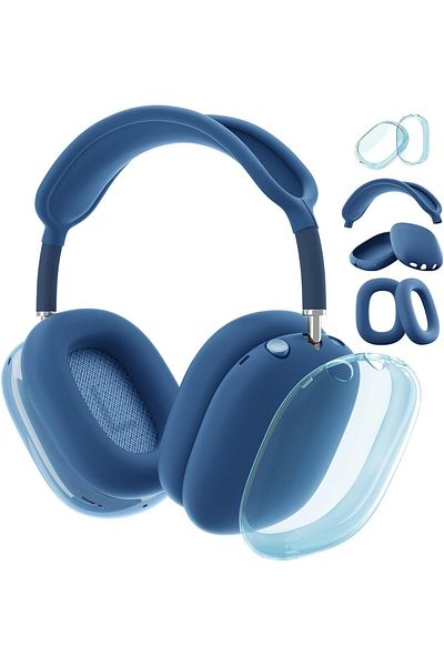erorex 【3 في 1】 جراب لسماعات Airpods Max، جراب شفاف ناعم من مادة TPU ومضاد للخدش، رقم