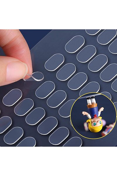 erorex 210 Pcs Clear Removable Sticky Tack Double Sided Washable Transparent Tape For Diy Craft Home And