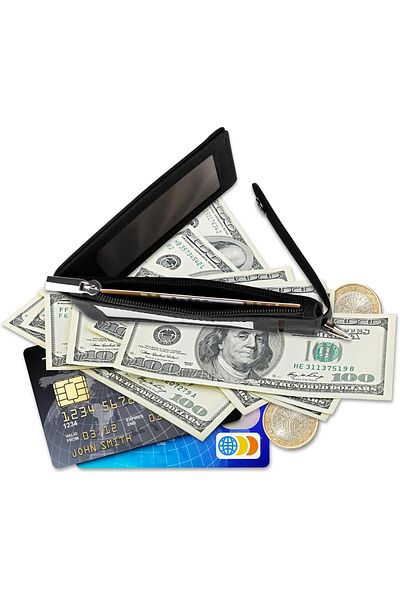 erorex Badge Holder With Zipper Pu Leather Id Badge Card Holder Wallet Case With 7 Card Slots 1 Side