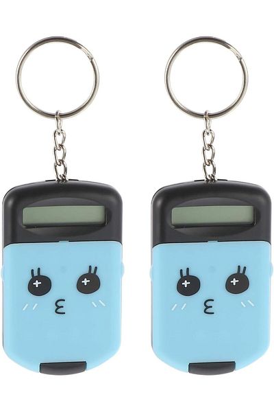 erorex 2Pcs Mini Calculator Keychain Portable Cartoon Calculator Electronic Pocket Calculator With Key