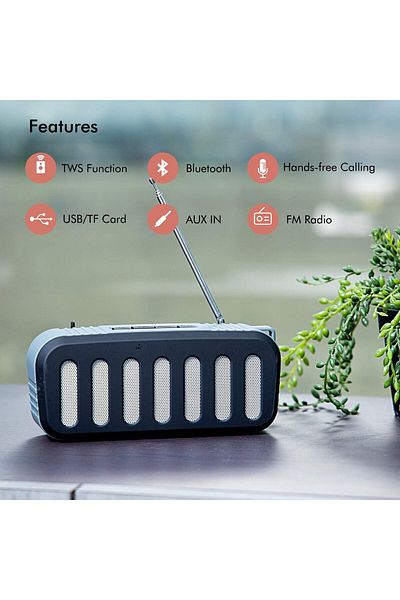 erorex مكبر صوت احترافي محمول وقابل لإعادة الشحن Gms11171 مزود ببلوتوث USB وبطاقة Tf وFm TWS وميكروفون