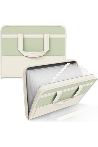 erorex 13 Pocket File Folder Organizer Portable Document Organizer With Handle Zippered Expanding Folders