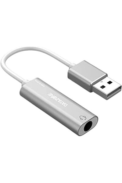 erorex محول بطاقة الصوت USB محول الصوت من USB 2.0 إلى مقبس صوت 3.5 ملم مع صوت ستيريو صغير الحجم