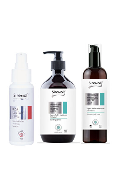 Sirenol Hassas Cilt Bakım Seti Rosa Krem, Harmoni Krem, Dengeleyici Şampuan