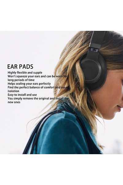erorex Ear Pads 2Pcs Corrosion Resistant Black Replacement Ear Cushion Cover For Corsair Void Pro
