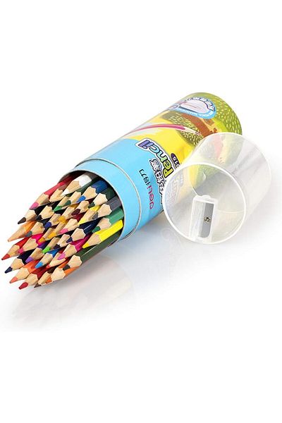 erorex 36 Pack Colored Pencils With Built In Sharpener In Tube Cap Vibrant Color Presharpened Pencils For