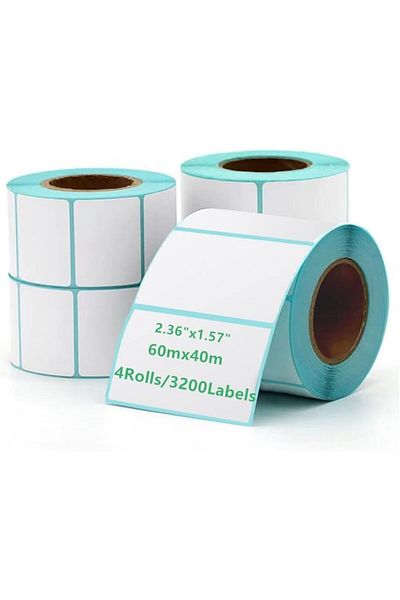 erorex Direct Thermal Multipurpose Labels 60X40 C 4 Rolls 3200Labels