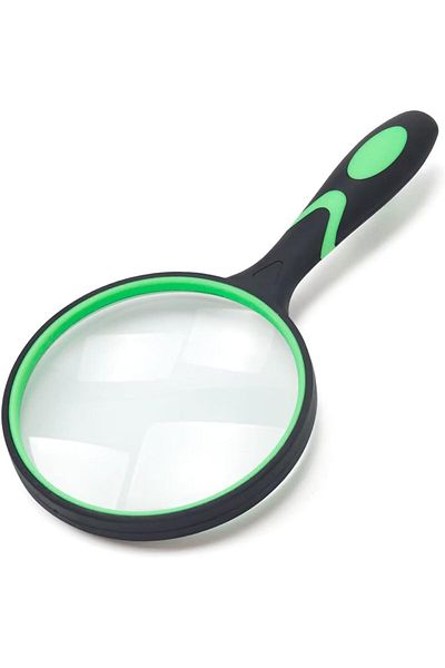 erorex Large Magnifying Glass 10X Handheld Reading Magnifier For Seniors And Kids 100Mm 4Inches Real Glass