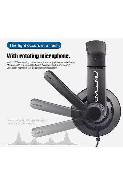 erorex Gaming And Laptop Headphones Are Lightweight And Comfortable To Wear S66 Blue Medium Wired