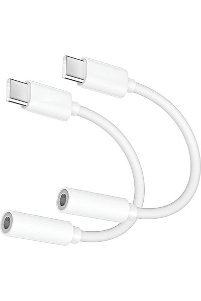 erorex Usb C To 3.5Mm Headphone And Charger Adapter 2 In 1 Usb Type C To Aux Audio Jack And Pd Fast