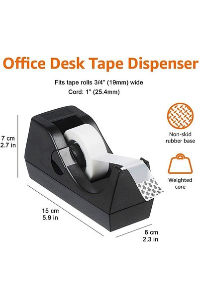 erorex Desk Tape Dispenser Non Skid Base Tape Roll Dispenser For School Home Office