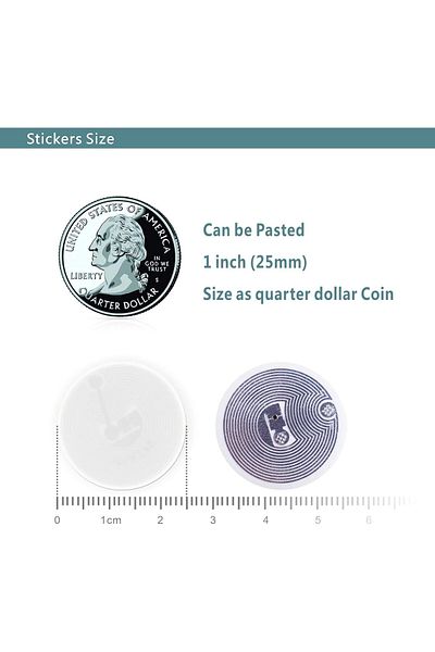 erorex 100Pcs Nfc Stickers Nfc Tags Fully Programmable Ntag215 Nfc Tags Sticker Rewritable Nfc Tags With