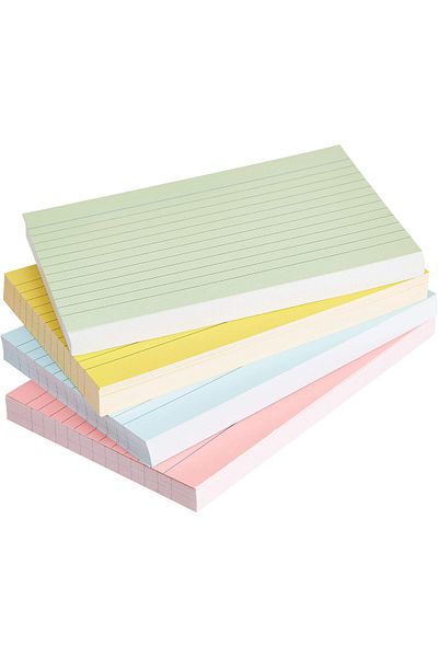 erorex A6 Ruled Index Cards Assorted Neon Colors Pack Of 200