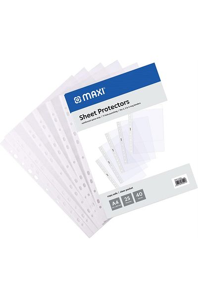 erorex Mx Rp25 40 Micron Poly Sheet Protector 25 Pieces A4 Size 25 Pieces