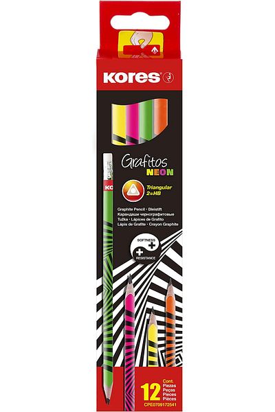 erorex Graphite Pencils Set Grafitos Neon Pencils Hb Soft Triangular Drawing Pencils Hb Pencils Pencil Set