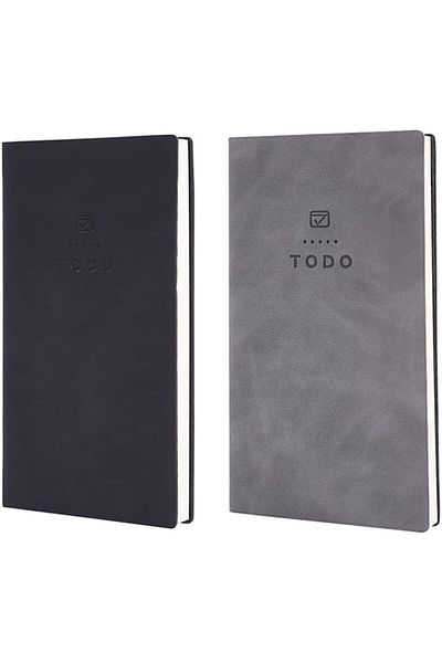 erorex To Do List Notebook 2 Pcs 196 Pages Soft Leather Pocket To Do List Notepad Checklist For Daily