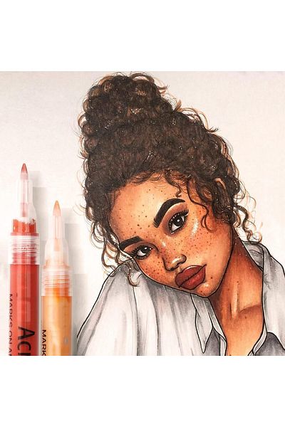 erorex Art Markers Set Of 12 Acrylic Paint Pens Skin Colors Paint Markers For Rocks Canvas Tiles Glass