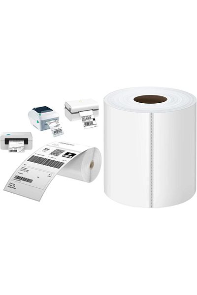 erorex 4 Inch X 6 Inch 350Thermal Shipping Labels Direct Adhesive Label Roll Shipping Roll Paper Roll