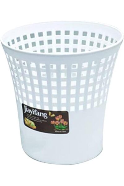 Generic سلة ورق بلاستيكية كبيرة بيضاء