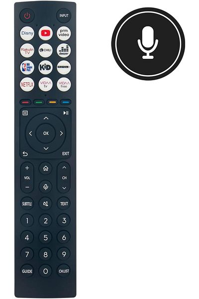erorex جهاز تحكم عن بعد بديل En2Bs27H متوافق مع تلفزيون Hisense مقاس 43R6 و50R6 و55R6 و65R6 و55R5 و50R5