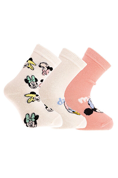 Disney Minnie Mouse 3lü Soket Çorap Kız Bebek