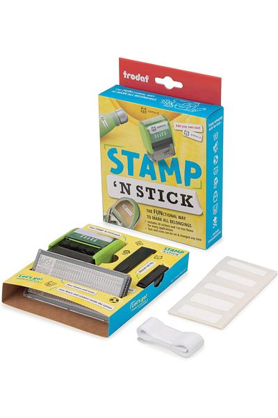erorex Stamp 'N Stick Uniform And Belongings Stamper And Sticker Set English Design Your Own Stamp With