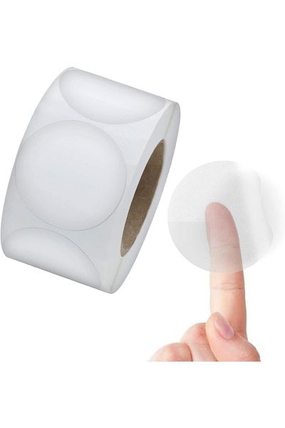 erorex Performore Crystal Clear Transparent 2 Inch Round Stickers Envelope Tab Sealer And Retail Package