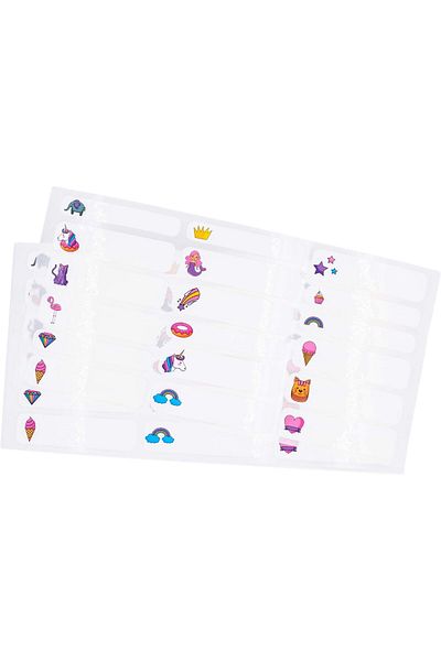 erorex Self Laminating Stick On Name Label Girls Multicolor