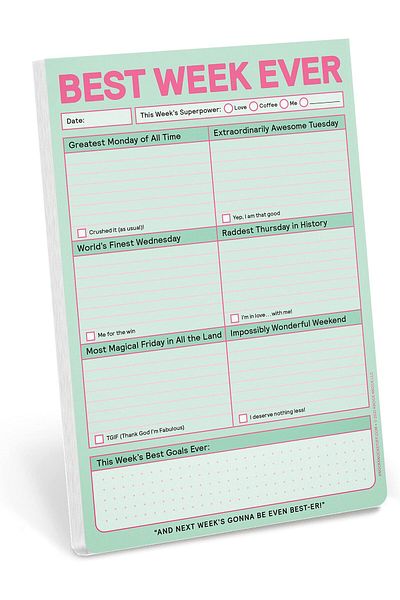 erorex Best Week Ever Pad Weekly Agenda And Planning Pad For To Do Lists Pastel Version 6 X 9 Inches