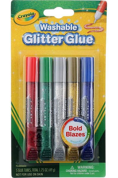 erorex 5 Ct. Washable Glitter Glue Bold Blazes