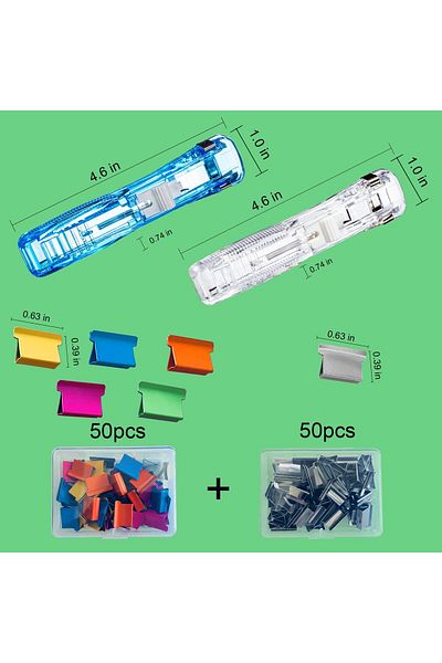 erorex Reusable Portable Paper Clam Clip Dispenser Refill Clips 40 Sheet Capacity 2Pcs Clam Clip Dispenser