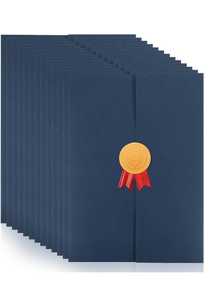 erorex Certificate Holders 12 Pack Navy Blue Certificate Holders For Award Diploma Holder Diploma Paper