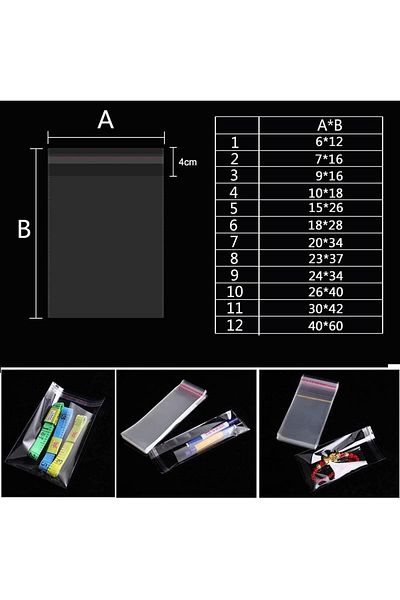 erorex Clear Cellophane Bags Plastic Self Sealing Opp Cellophane Poly Bags Self Adhesive Plastic Bags For