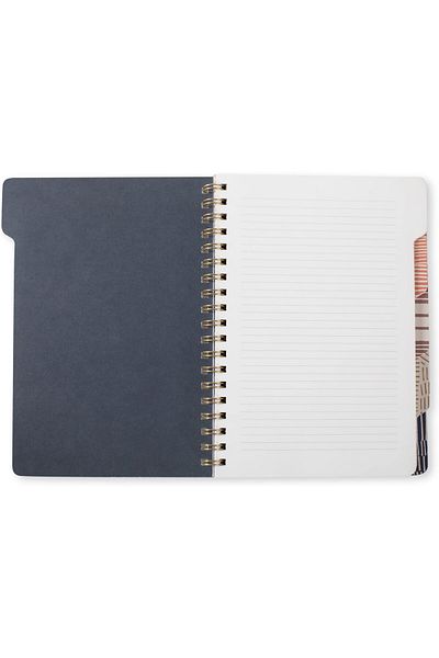 erorex Studio Large Tab Notebook Tribal Lines Flexible Paperback Cover College Ruled 5 Subject Die Cut