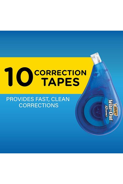 erorex Wite Out Brand Ez Correct Correction Tape White 10 Count